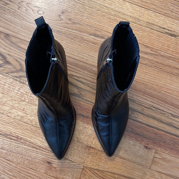 Marc Fisher Mariel Heeled Western Ankle Boots | Women's Size 11 - Picture 9 of 11